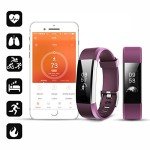 AQUARIUS AQ125HR Touch Screen Fitness Activity Tracker Sports HRM Watch Purple