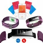 AQUARIUS AQ125HR Touch Screen Fitness Activity Tracker Sports HRM Watch Purple