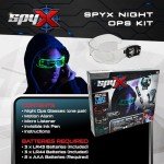 SpyX Night Ops Kit for Kids - 4 Piece Set for Spy Missions in the Dark - Includes Night Ops Glasses, Invisible Ink Pen, Micro Listener, Motion Alarm, 6+ Years