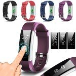 AQUARIUS AQ125HR Touch Screen Fitness Activity Tracker Sports HRM Watch Purple