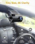 GKU 4K Dash Cam, Built-in WiFi, Dashcam with UHD 2160P, 24H Parking Mode, Night Vision, WDR, 170° Wide Angle, Loop Recording, G-Sensor, Car Camera Dash Cam Includes 64GB SD Card, Supports 256GB Max
