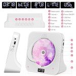 Lvcdodvd CD Player with Bluetooth 5.0 Mini CD Player with Speakers for Home small Hi-Fi Sound CD Music Player with Remote Control LED Display Dust Cover Support FM Radio USB AUX