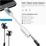 USB C to 3.5mm Headphone Adapter with Hi-Res DAC