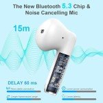 Bluetooth 5.3 Wireless Earbuds with 40H Playtime