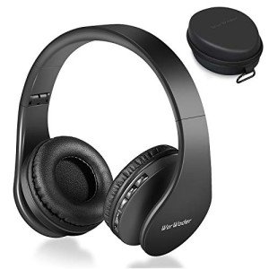 Wireless Over-Ear Bluetooth Headphones with Mic - Black