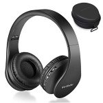 Wireless Over-Ear Bluetooth Headphones with Mic - Black