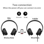 Wireless Over-Ear Bluetooth Headphones with Mic - Black
