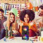 Portable 40W Bluetooth Speaker with Colorful Lights