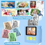 Kids Instant Print Camera with 16x Zoom - Pink