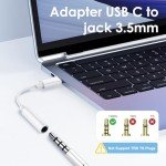 2-Pack USB C to 3.5mm Audio Adapters