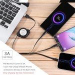 3-in-1 Retractable Fast Charging Cable - 2 Pack