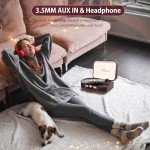 VOKSUN Portable Bluetooth Vinyl Turntable with Speakers