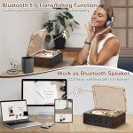 Bluetooth Portable CD Player with Speakers - Retro Style