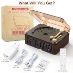 Bluetooth Portable CD Player with Speakers - Retro Style