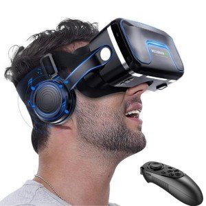 VR Headset Bundle with Controller & Headphones