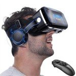 VR Headset Bundle with Controller & Headphones