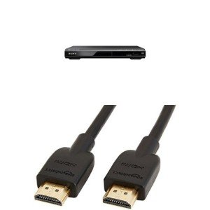 Sony DVD Player with 4K HDMI Cable Bundle
