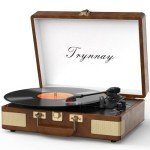Bluetooth Portable Vinyl Record Player with Speakers