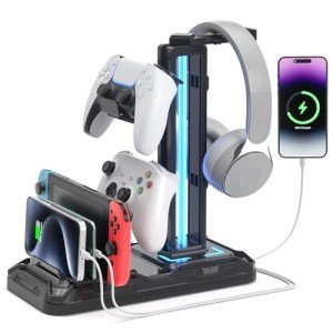 KDD Gaming Controller and Phone Holder with Lights