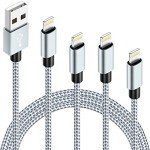 iPhone Lightning Cable 4 Pack - Braided Nylon