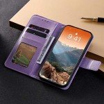Purple PU Leather Wallet Case for Honor X7B/90
