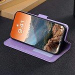 Purple PU Leather Wallet Case for Honor X7B/90