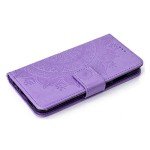 Purple PU Leather Wallet Case for Honor X7B/90
