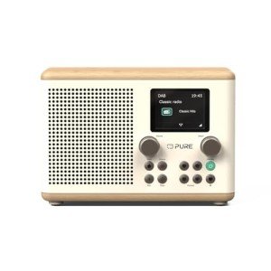 Pure Classic H4 DAB+/FM Kitchen Radio - White/Oak