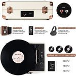Portable Bluetooth Vinyl Record Player with Speakers