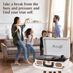Portable Bluetooth Vinyl Record Player with Speakers