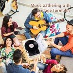 Portable Bluetooth Vinyl Record Player with Speakers