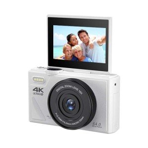 64MP 4K Vlogging Camera with Flip Screen