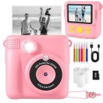 Instant Print Kids Camera with Photo Paper & Card