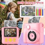 Instant Print Kids Camera with Photo Paper & Card