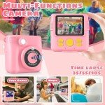 Instant Print Kids Camera with Photo Paper & Card