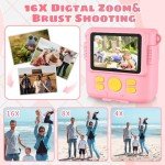 Instant Print Kids Camera with Photo Paper & Card