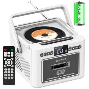 Portable Bluetooth Boombox CD Player with Speakers