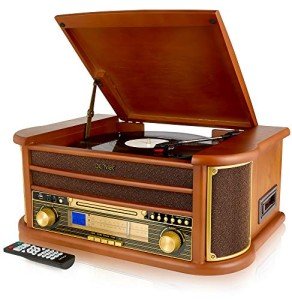 Denver 8-in-1 Retro Bluetooth Record Player System