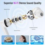 Smart Touch Wireless Earbuds with Noise Cancelling