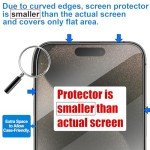 4-Pack Tempered Glass Screen Protectors for iPhone 15 Pro Max