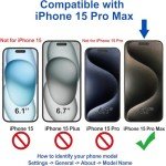 4-Pack Tempered Glass Screen Protectors for iPhone 15 Pro Max