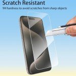 4-Pack Tempered Glass Screen Protectors for iPhone 15 Pro Max