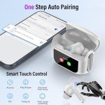 Smart Touch Wireless Earbuds with Noise Cancelling