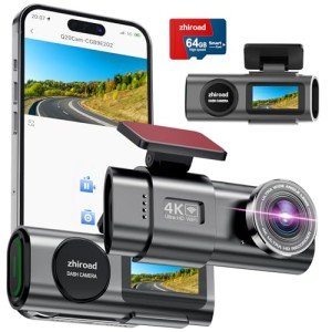 4K UHD Dash Cam with 64GB SD Card