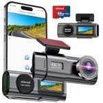 4K UHD Dash Cam with 64GB SD Card