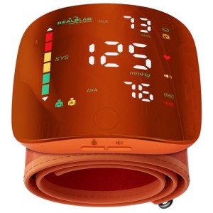 Wrist Blood Pressure Monitor with Touch Screen - Orange