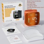 Wrist Blood Pressure Monitor with Touch Screen - Orange