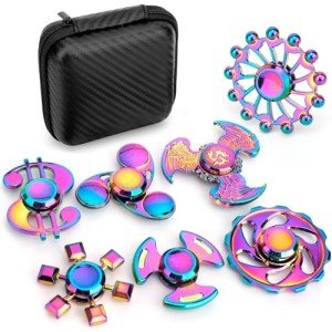 Rainbow Fidget Spinners Pack - Stress Relief Set