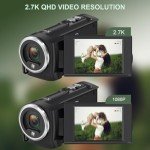 Delmodes 2.7K Vlogging Camcorder with Accessories