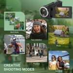 Delmodes 2.7K Vlogging Camcorder with Accessories